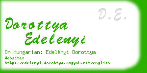 dorottya edelenyi business card