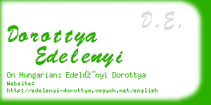 dorottya edelenyi business card